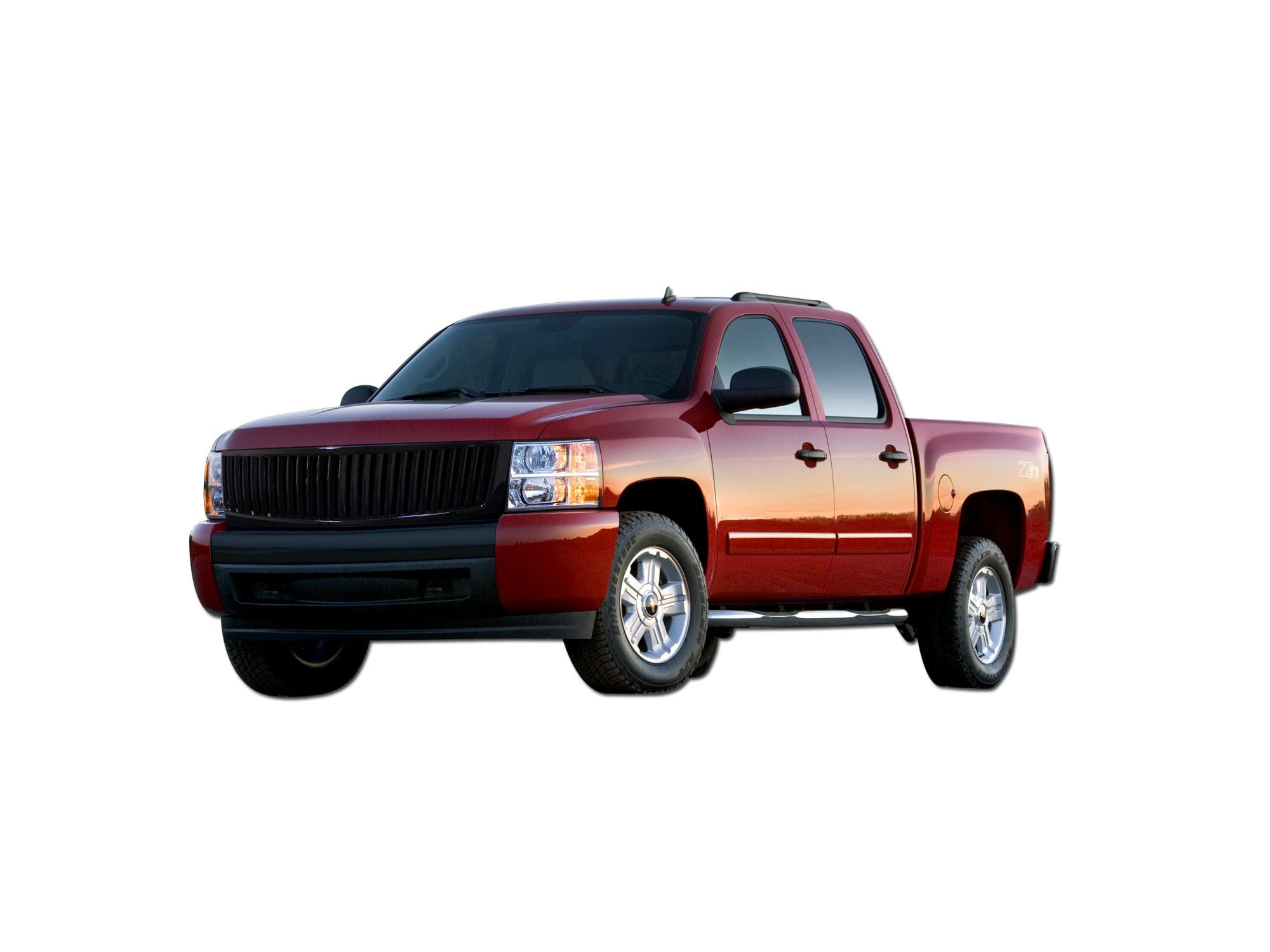 Vertical Front Hood Grille Armordillo USA 7147294 - Gloss Black Fits 2007-2013 Chevy Silverado 1500