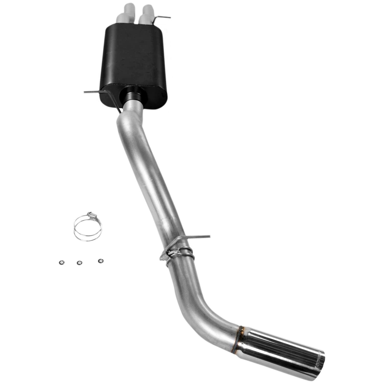 American Thunder Flowmaster 17350 Cat-Back Exhaust Kit 3 Inch Aluminized Steel 3.5 Inch Polished 304 Stainless Steel Tip Compatible with 2001-2003 Chevy Silverado GMC Sierra 1500 HD 6.0L