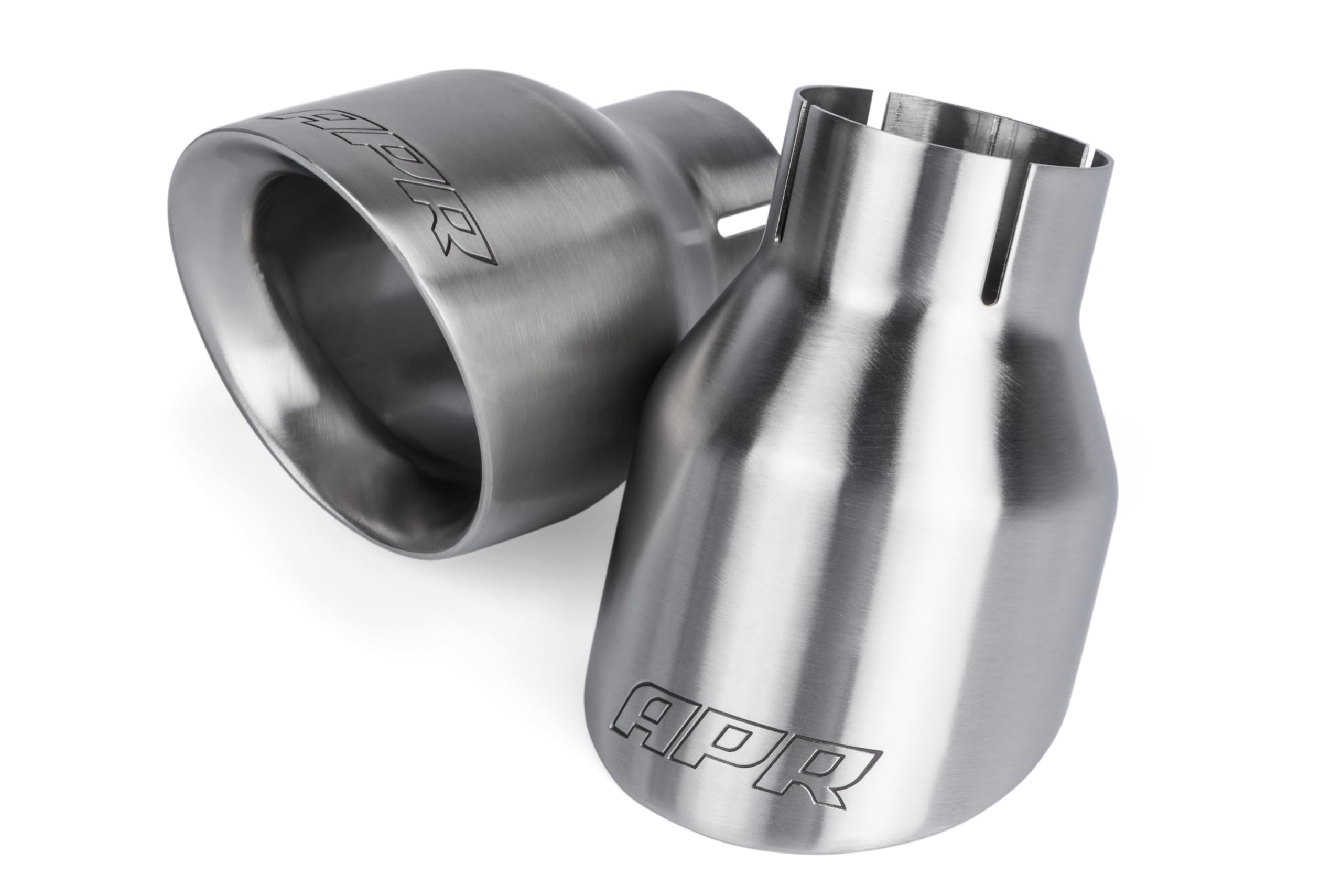 Double-Walled APR TPK0002 4 in. Slash-Cut Tips Brushed - Set of 2