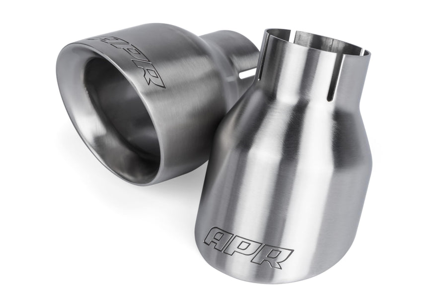 Double-Walled APR TPK0002 4 in. Slash-Cut Tips Brushed - Set of 2