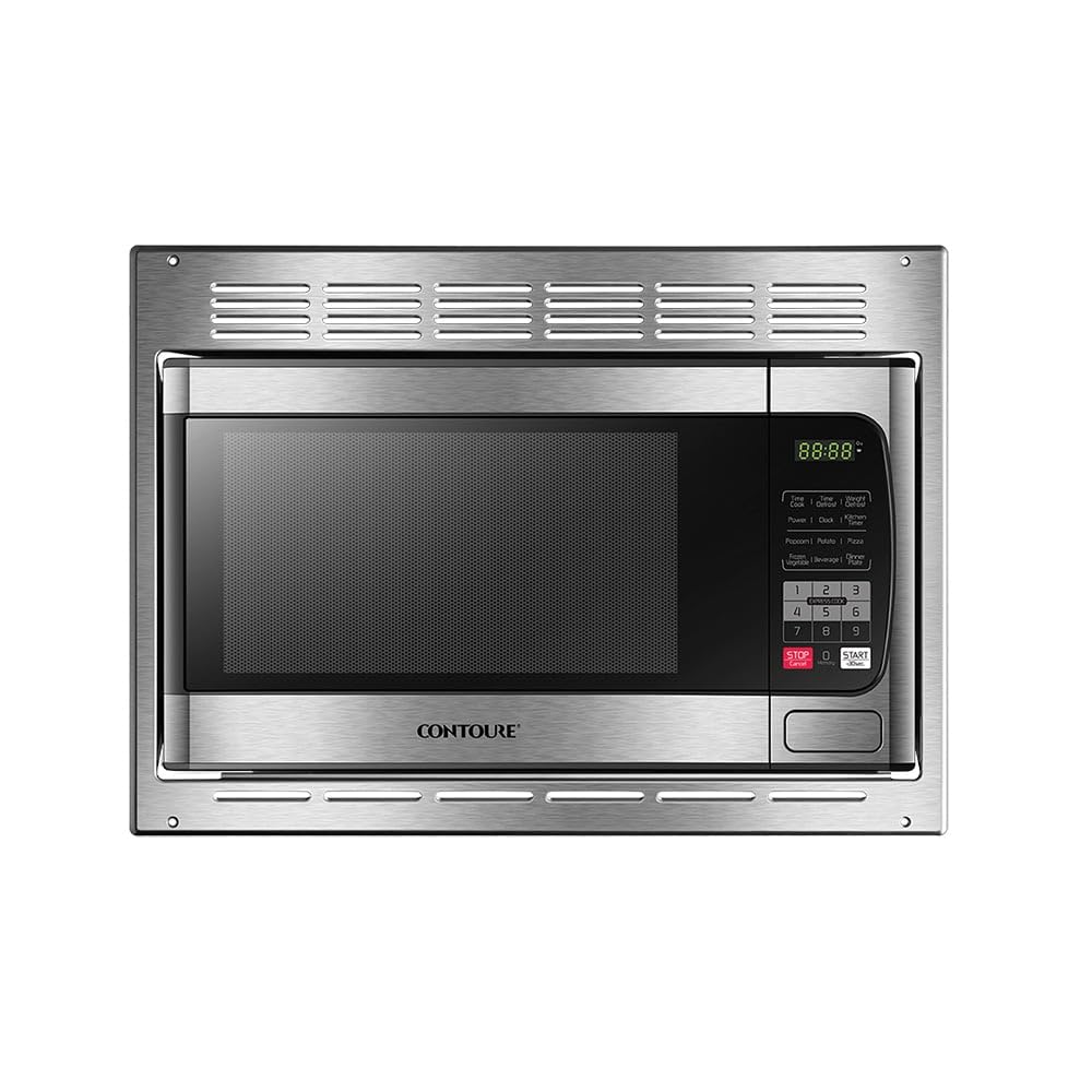 RV Built-In Microwave Oven CONTOURE | Stainless Steel Finish | 900W | 10 Power Levels | Easy-Clean Interior | LED Display | RV-950S