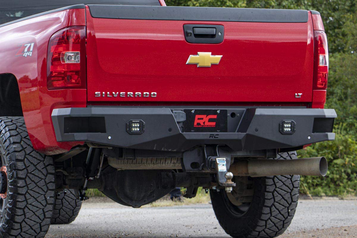 Rough Country LED Heavy Duty Rear Bumper for Chevy Silverado & GMC Sierra 2500HD/3500HD (2011-2019)