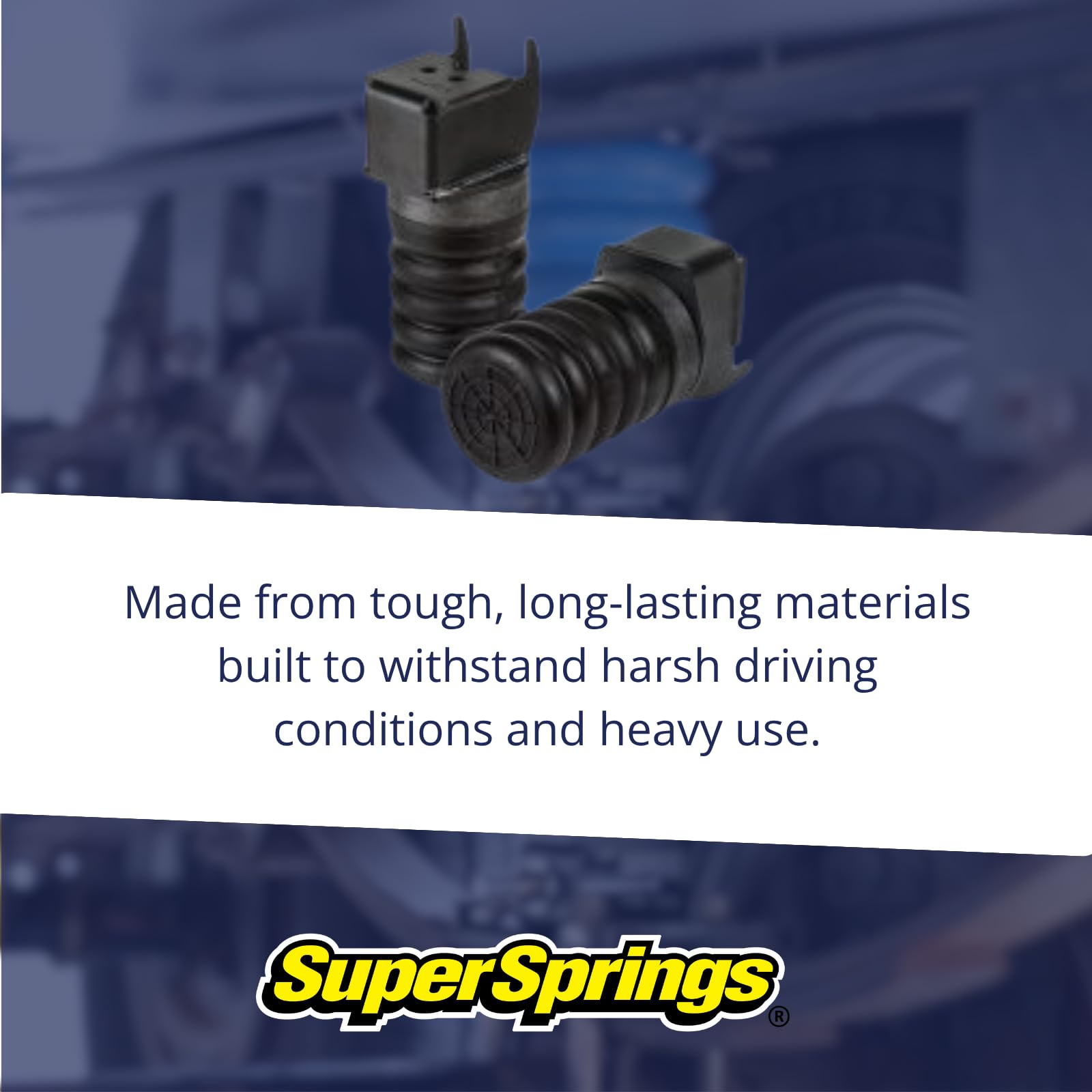 SuperSprings SSR-117-47 Black Left and Right Rear SumoSprings fits 2009 2020 F150 4x4 | Reduces Rear End Sag, Decreases Vibration, Stabilizes Sway & Softens Harsh Rebounds