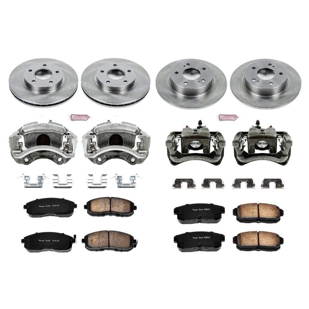 Power Stop KCOE2703 1-Click Autospecialty OE Replacement Brake Kit with Calipers For INFINITI I30 2001 [Model Specific]