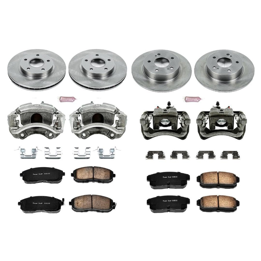 Power Stop KCOE2703 1-Click Autospecialty OE Replacement Brake Kit with Calipers For INFINITI I30 2001 [Model Specific]