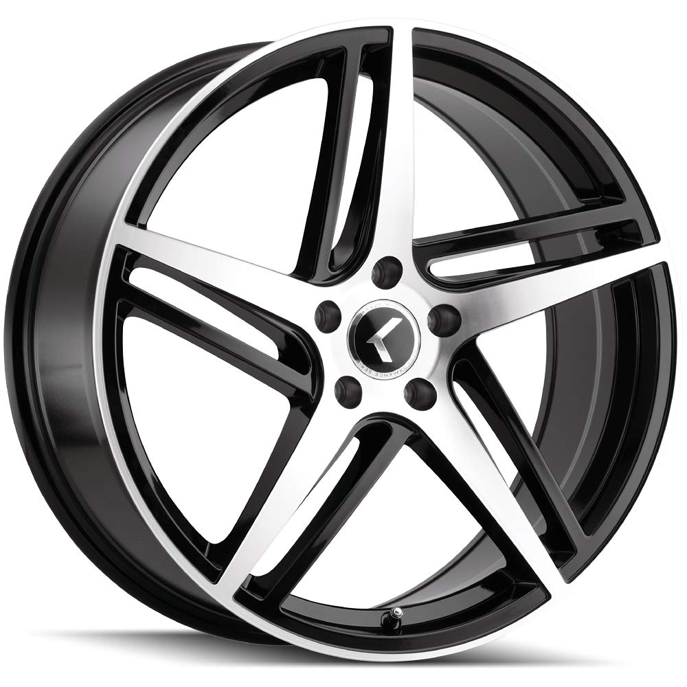 Black/Machined Face KRAZE MILANO Wheel with Aluminum (20 x 8.5 inches /5 x 5 mm, 38 mm Offset)