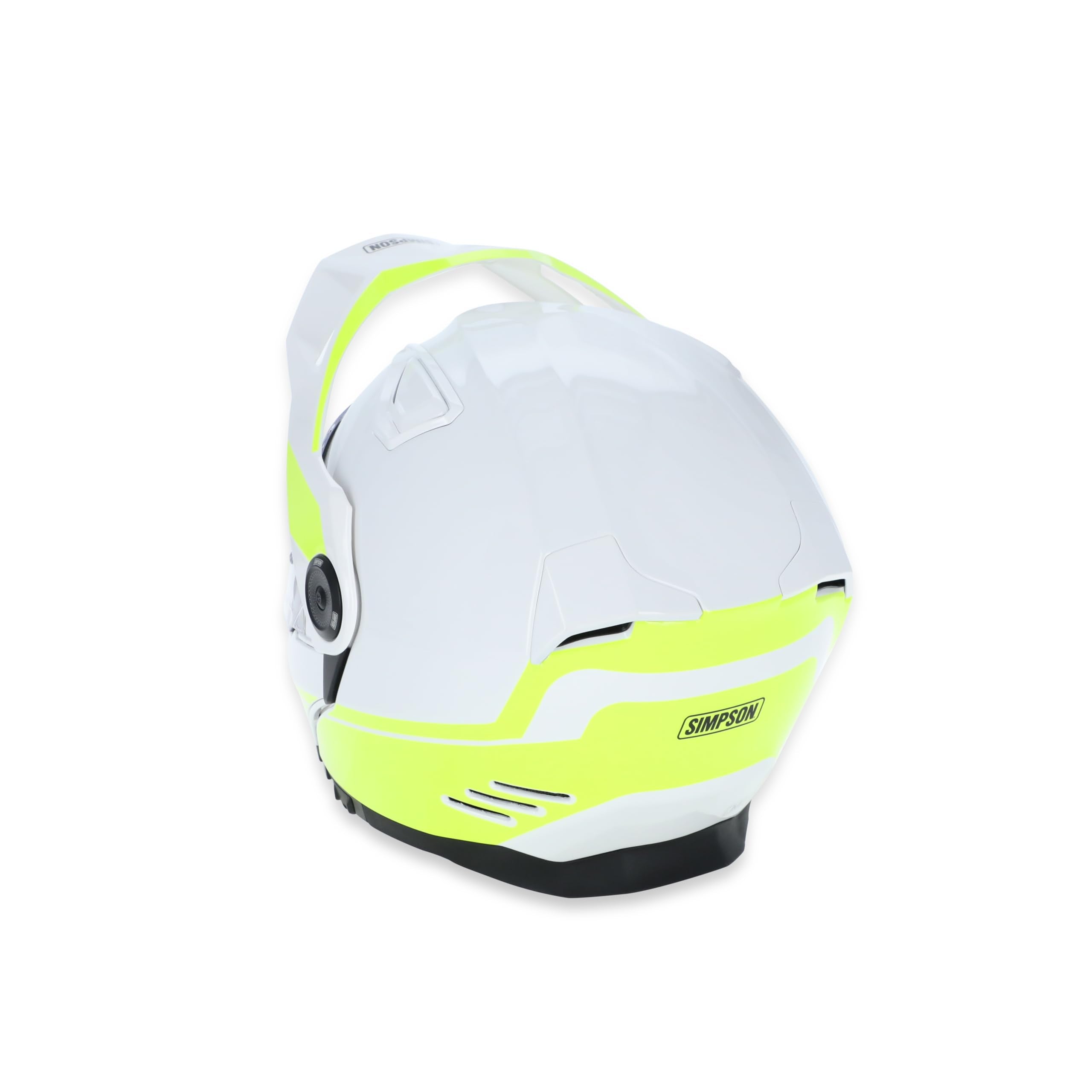 Journey Bandit Simpson Motorcycle Helmet - Yellow/White - 2XL | Off Road Dirt Bike UTV Motocross ATV | Modular Full-Face Flip Up | Clear Pinlock Anti-Fog Visor Shield | DOT ECE Certified (JBDWY2X)