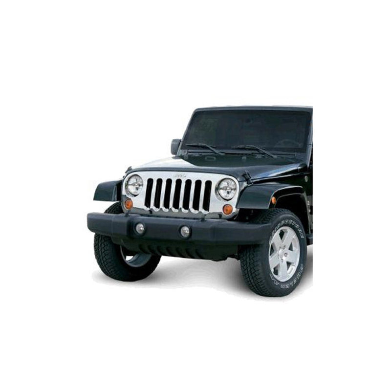 12033.05 | Omix-Ada | Chrome Grille Overlay | OE Reference: 82210558AC | Fits 2007-2018 Jeep Wrangler JK