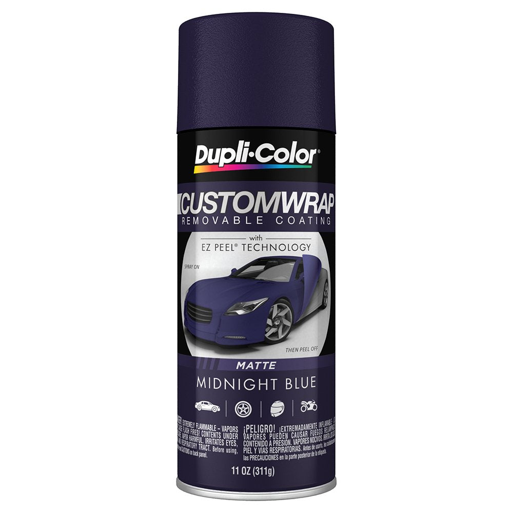 Custom Wrap Matte Dupli-Color ECWRC8127 Removable Automotive Paint – Midnight Blue Spray Paint - 11 oz. Aerosol Can