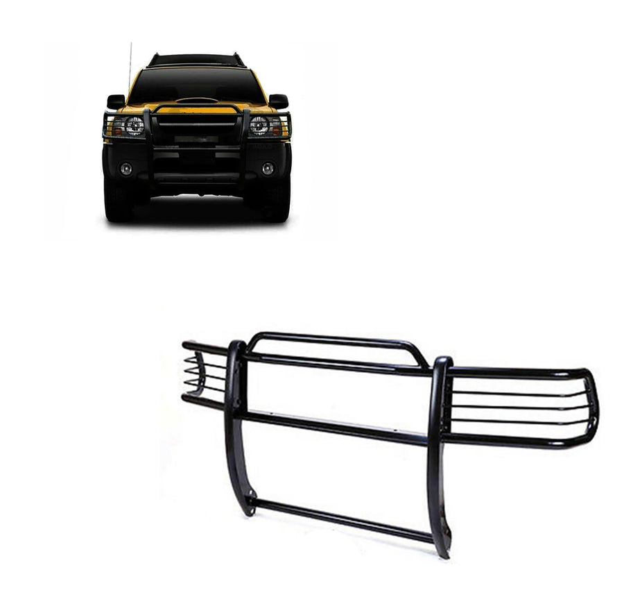 Grille Brush Black Horse Bumper Guard Modular Compatible with 2000-2004 Nissan Frontier|2000-2004 Nissan Xterra-17NI26MA