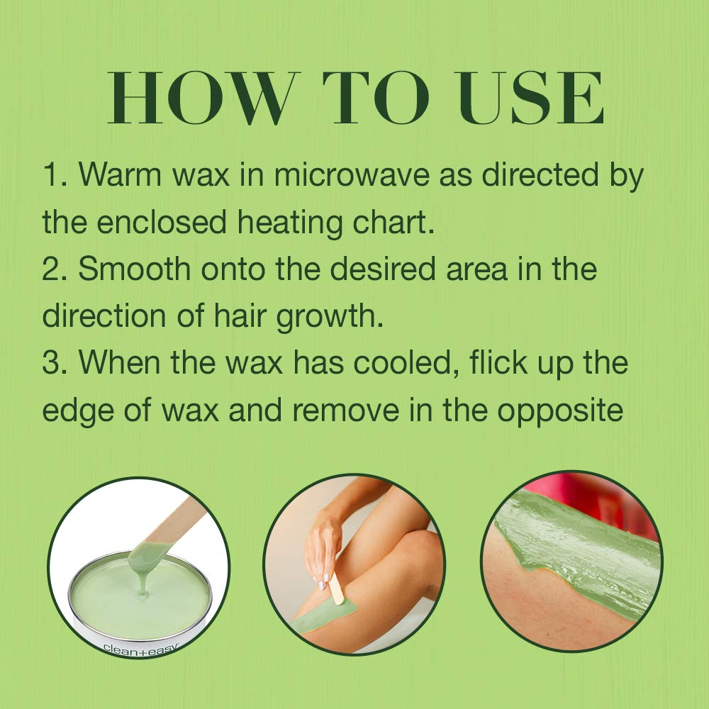 BAREzilian Clean + Easy Hard Wax, Non-Strip Hair Removal Depilatory Wax for Full Body, Bikini Brazilian Waxing, Great for Sensitive Skin - Ideal for Women and Men, 14 oz