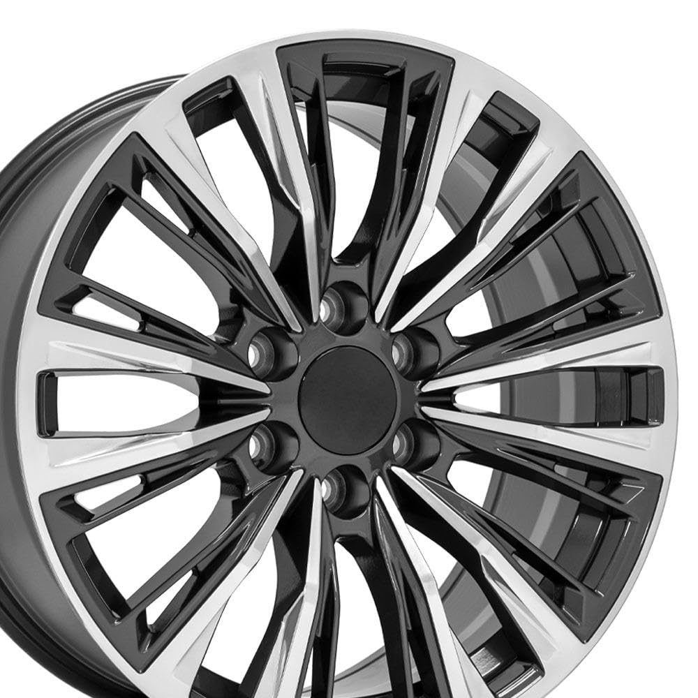 20 Inch OE Wheels CA93 Rim Fits Escalade-V Series Style 6x139.7 20x9 Gloss Gunmetal with Polished Face - Hollander 4869 (1)
