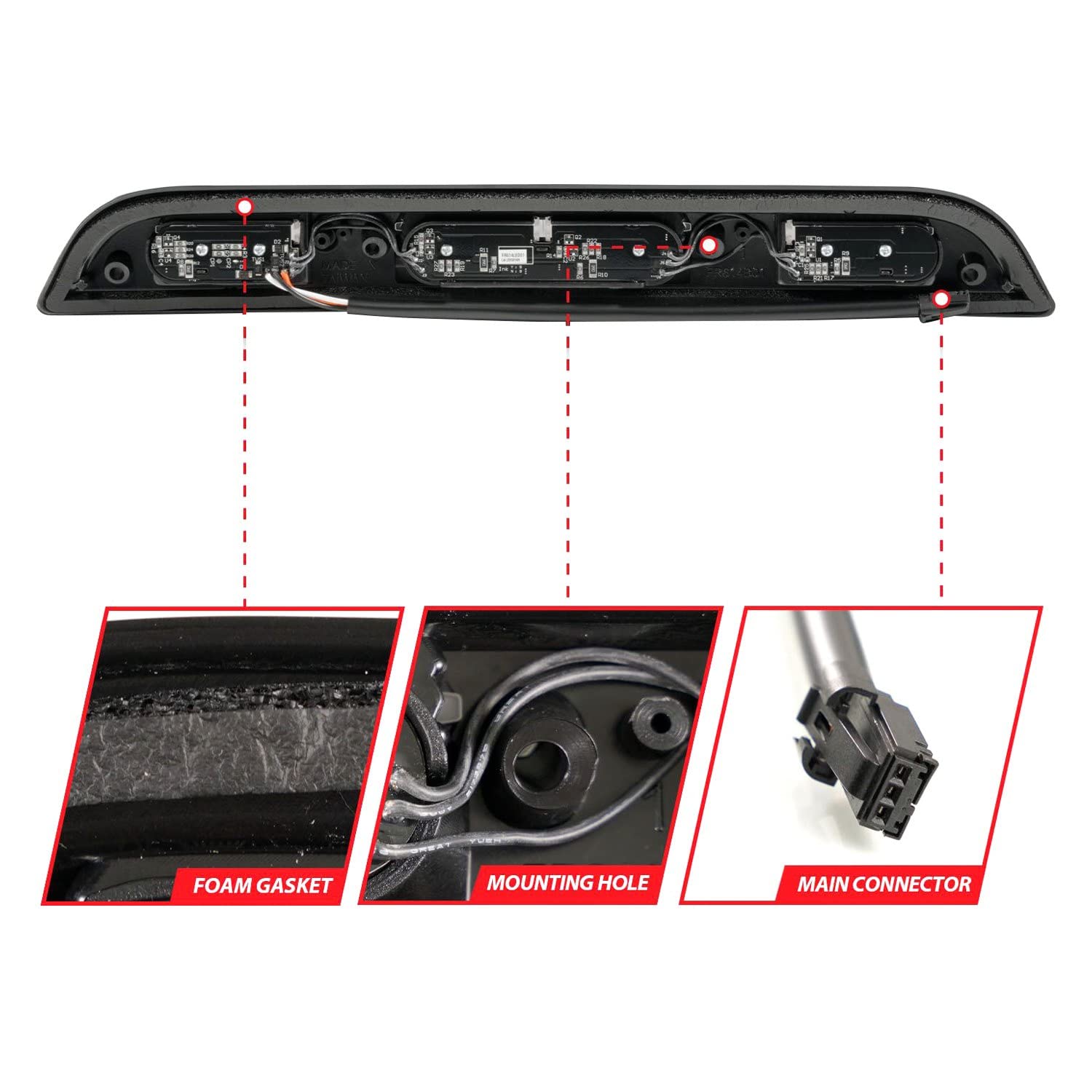 Black/Smoke Anzo LED 3rd Brake Light