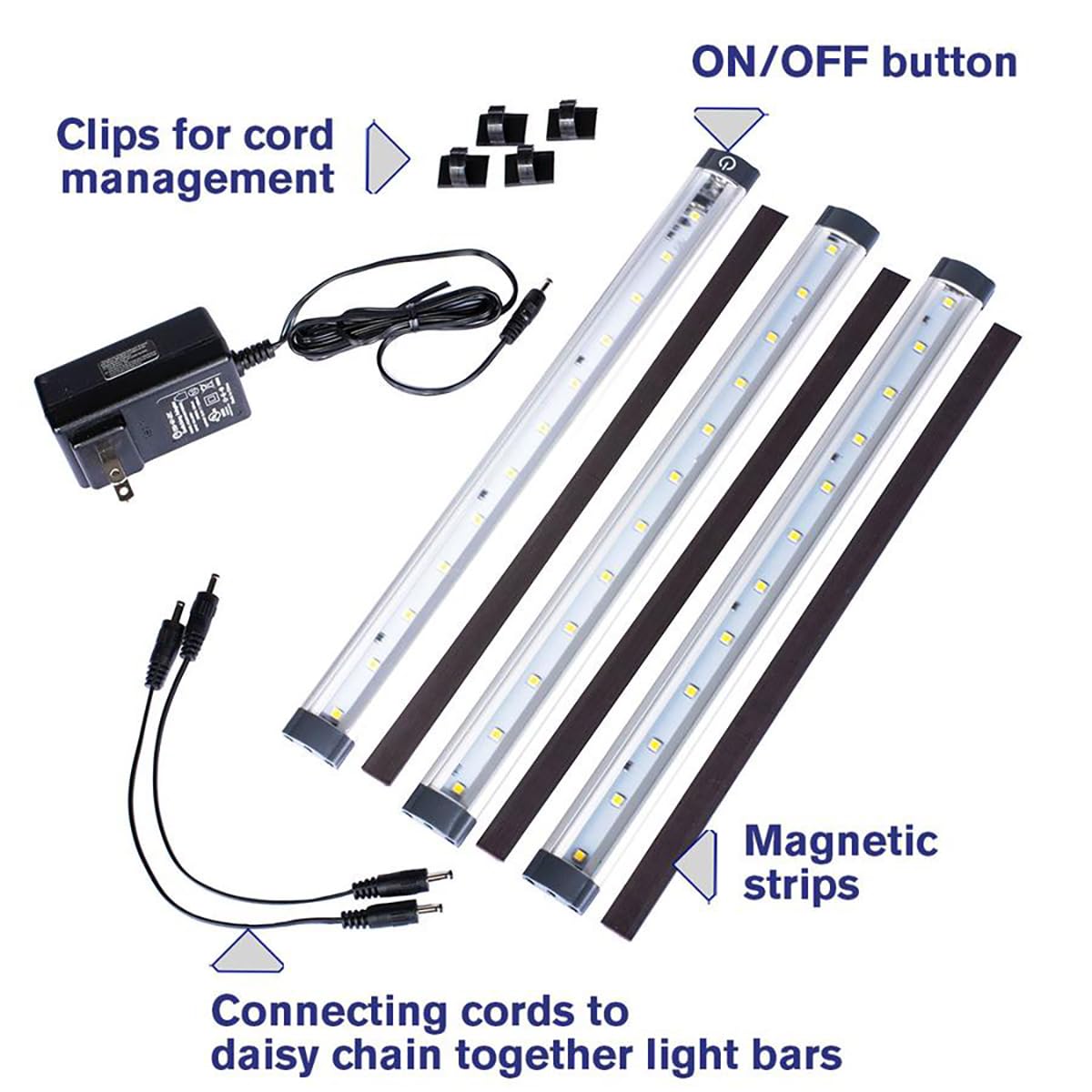 3-Bar Montezuma LED Light Kit, Silver