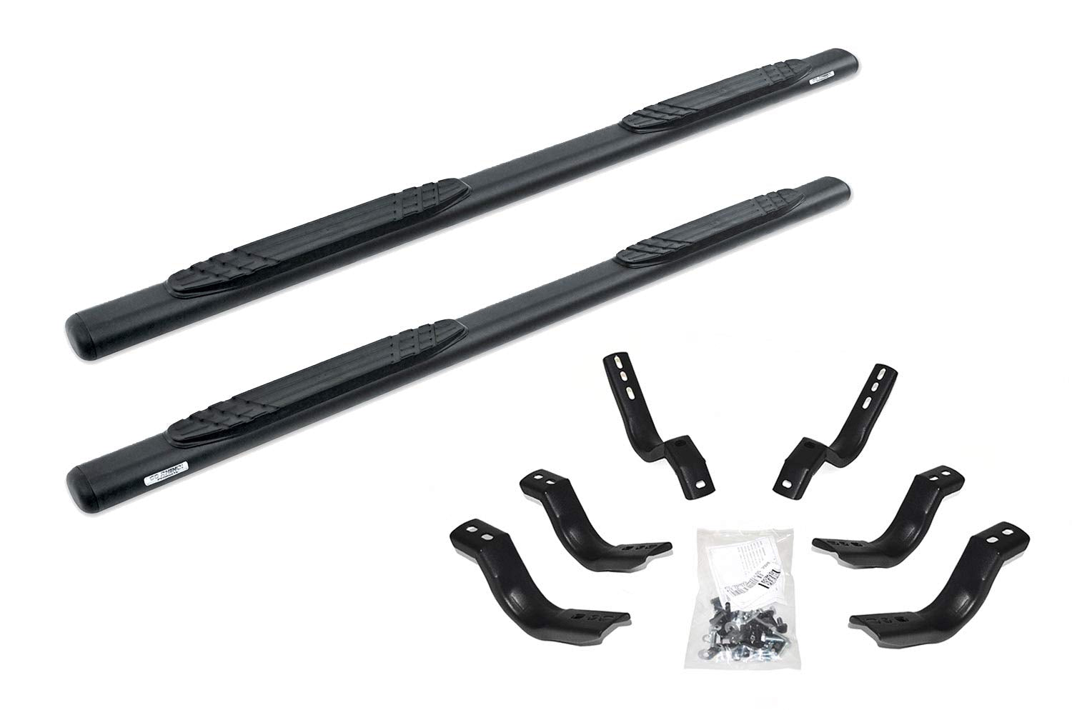 Go Rhino 4" Sidesteps & Brackets OE Xtreme | Mild Steel, Textured Black | 684451687T | Fits 2020-2024 Jeep Gladiator JT, 4-Door