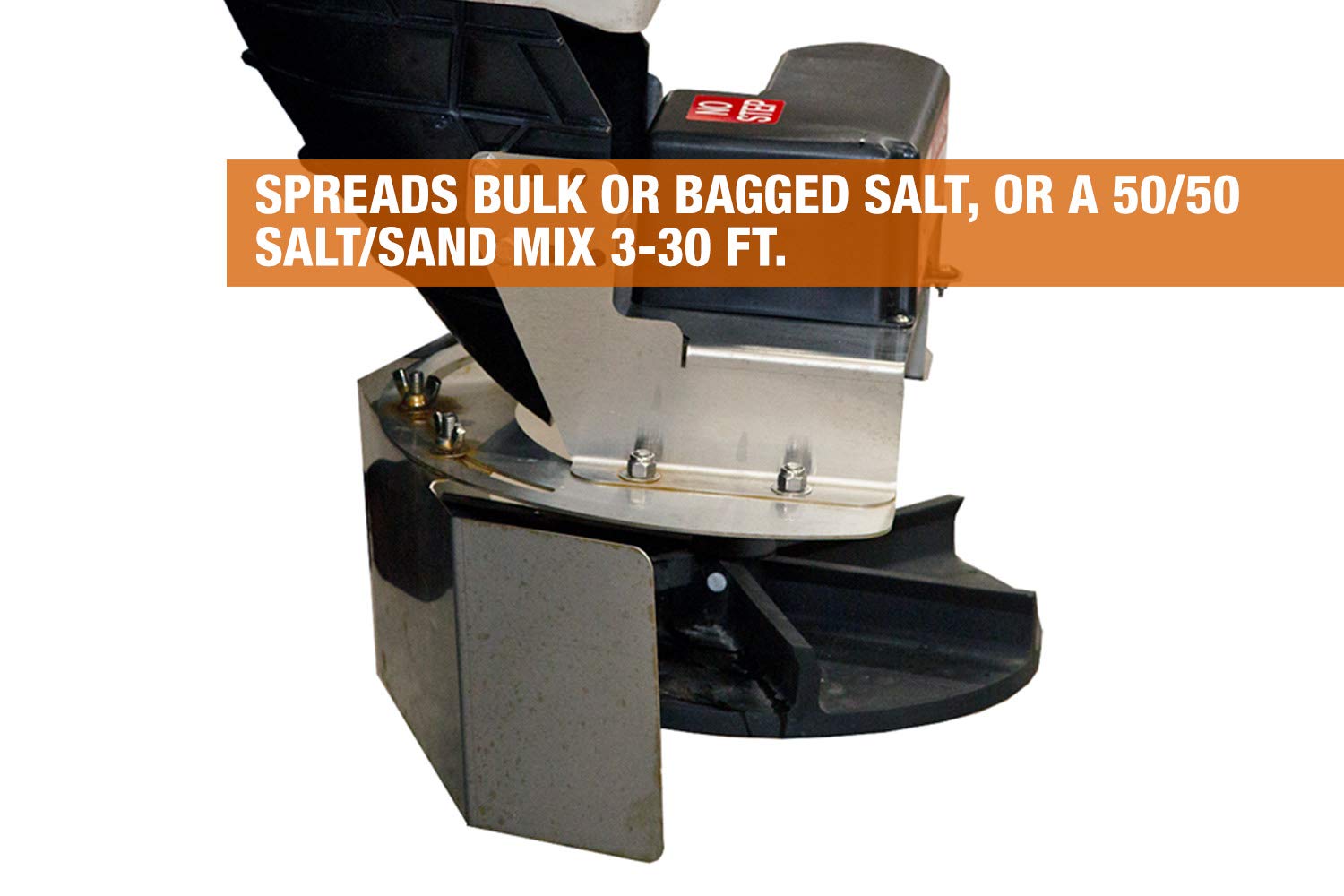 SaltDogg Buyers Products SHPE2000 Commercial Salt & Sand Spreader w/ Electric Drive Hopper, Made In The USA, 2.0 Cu Yds Capacity, Stainless Steel Auger, Medium/Heavy Commercial Salt Spreader