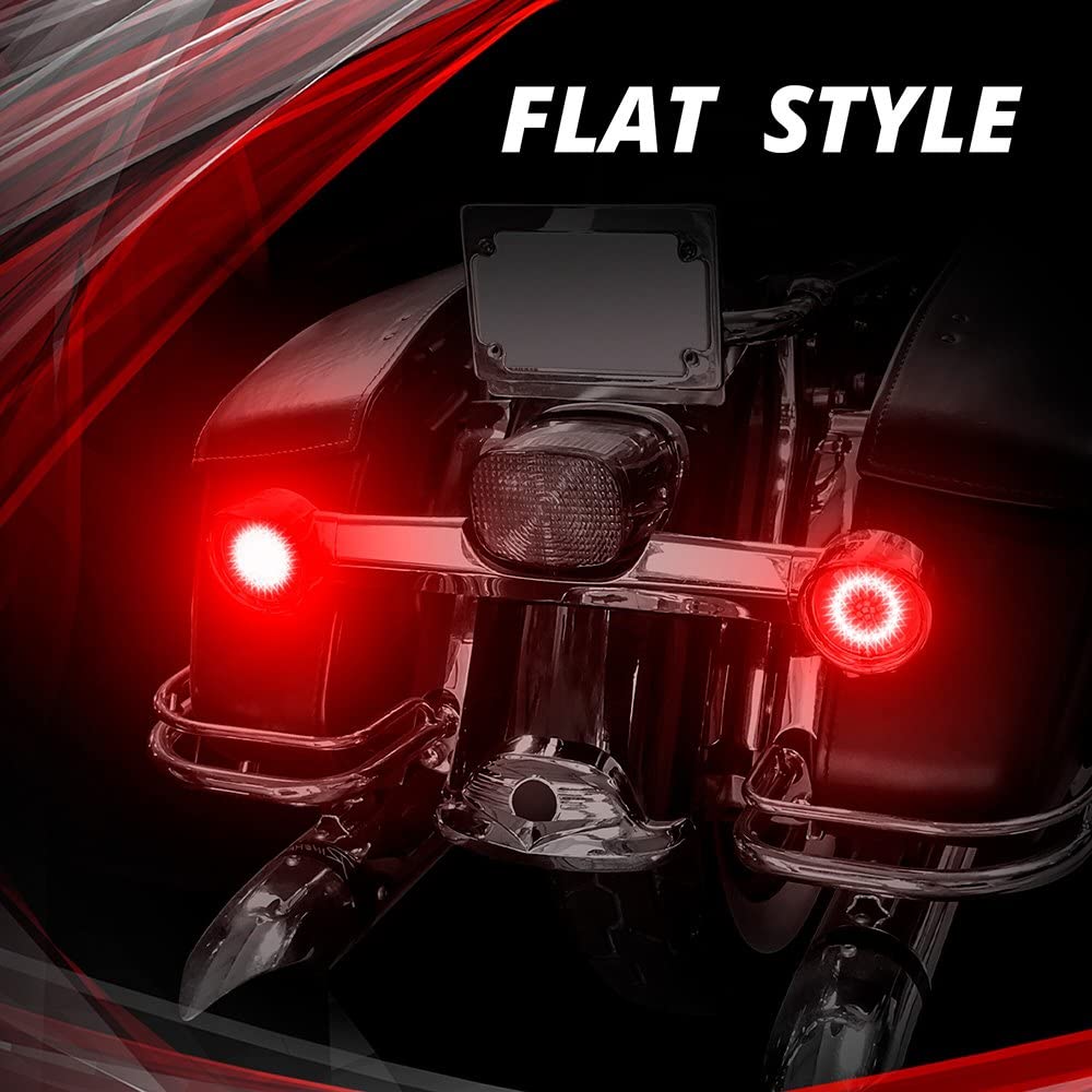 XKGLOW Motorcycle Rear LED Turn Signal Kit XK1157B-RR-S - Bullet Style Smoked Lenses