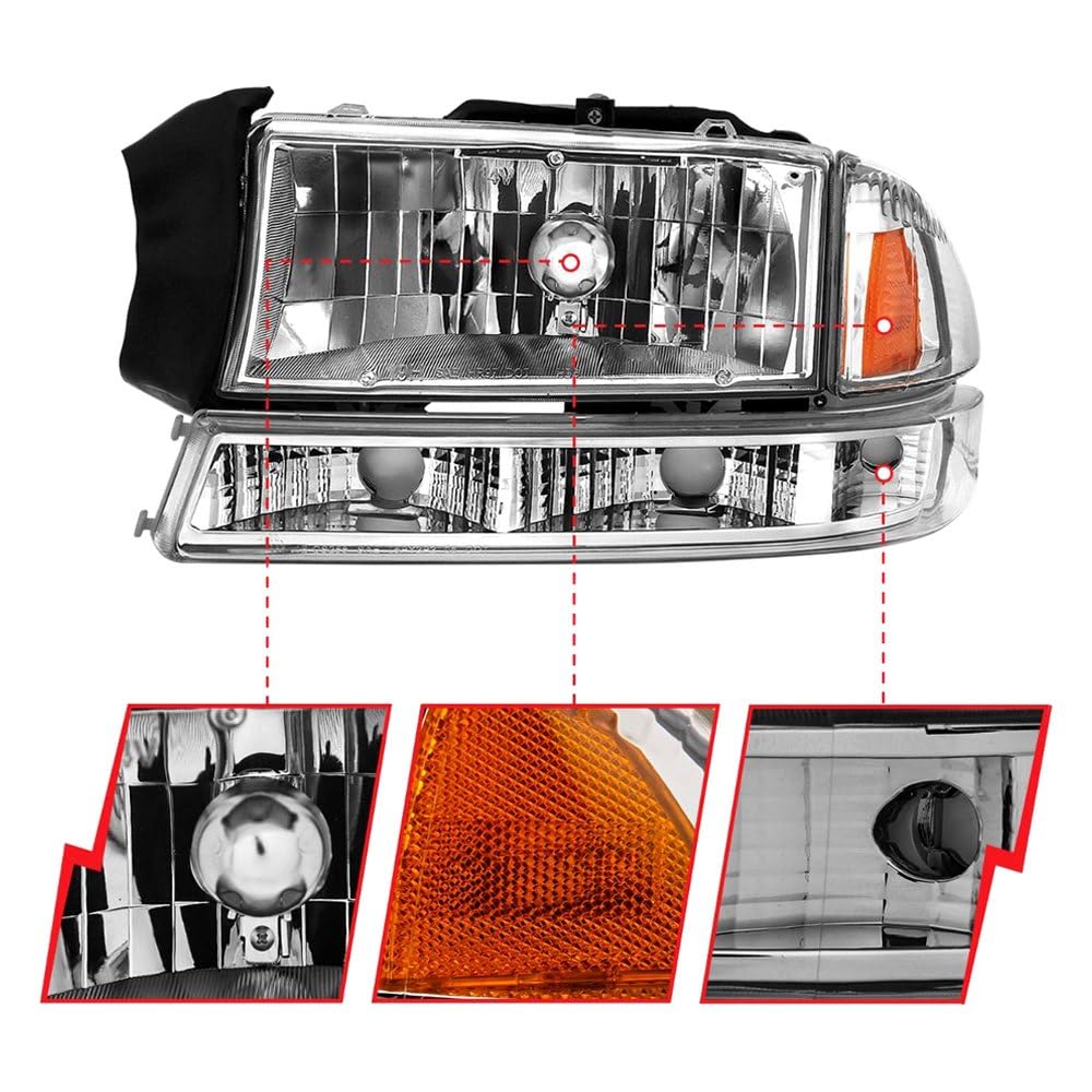 111455 Anzo, Usa Projector Headlamps Fits Dodge Dakota