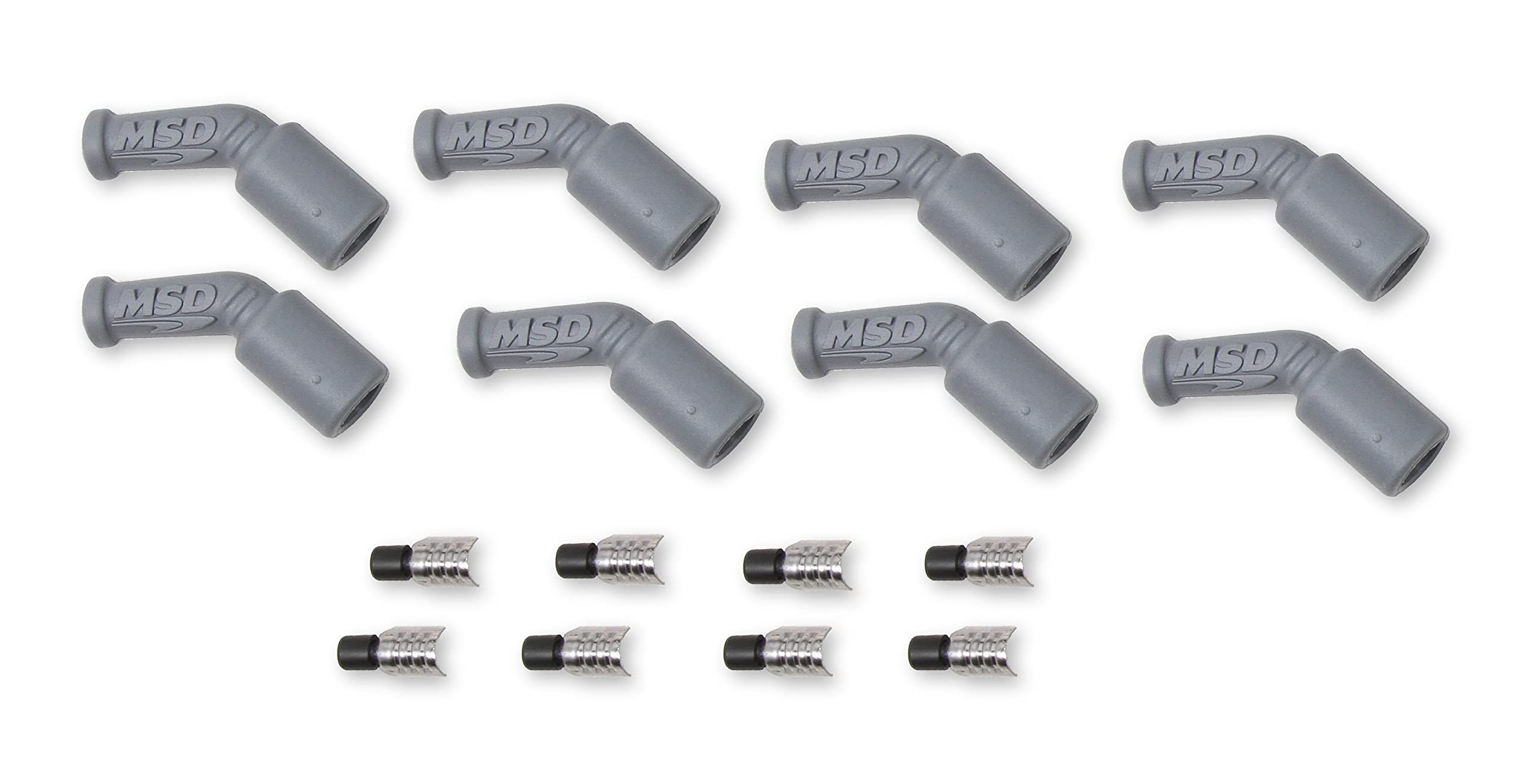 LS1 MSD 33048, 45 Degree Boots & Terminals, 8-Pack