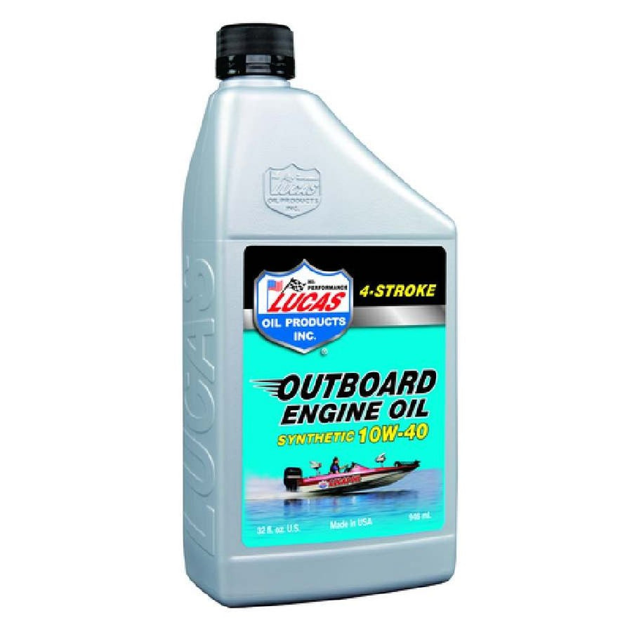 Lucas Oil 10662 4-Stroke Extreme Duty Outboard Engine Oil Synthetic SAE 10W-40-1 Quart
