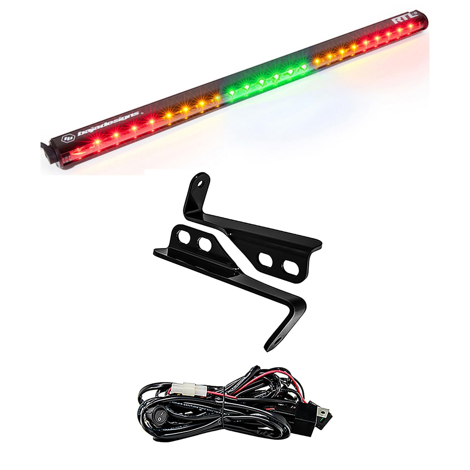 RTL Baja Designs 30-inch LED Bar Rear Light Kit for Polaris RZR 2015-18 with 4-Seats UTV (Green; No Turn Signal)