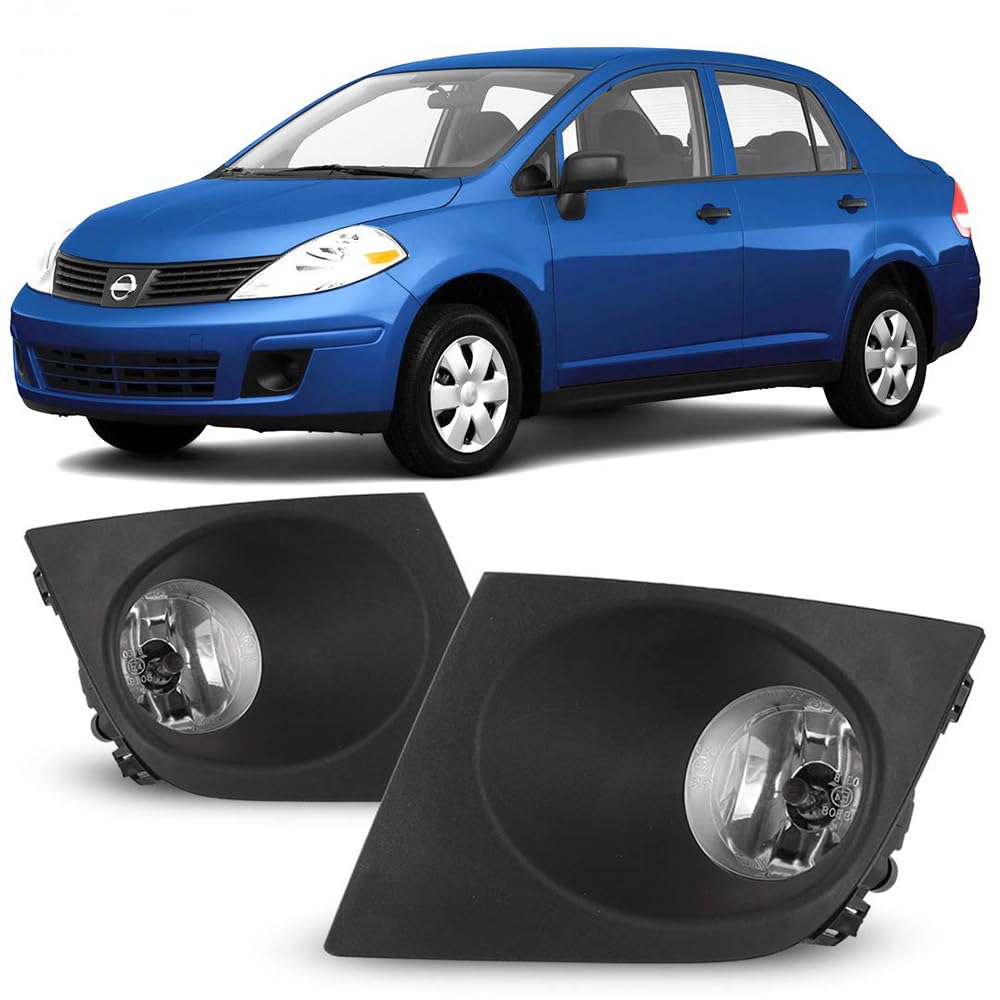 Winjet Driving Fog Lights Compatible with [2007 2008 2009 2010 2011 Nissan Versa] + Switch + Wiring Kit