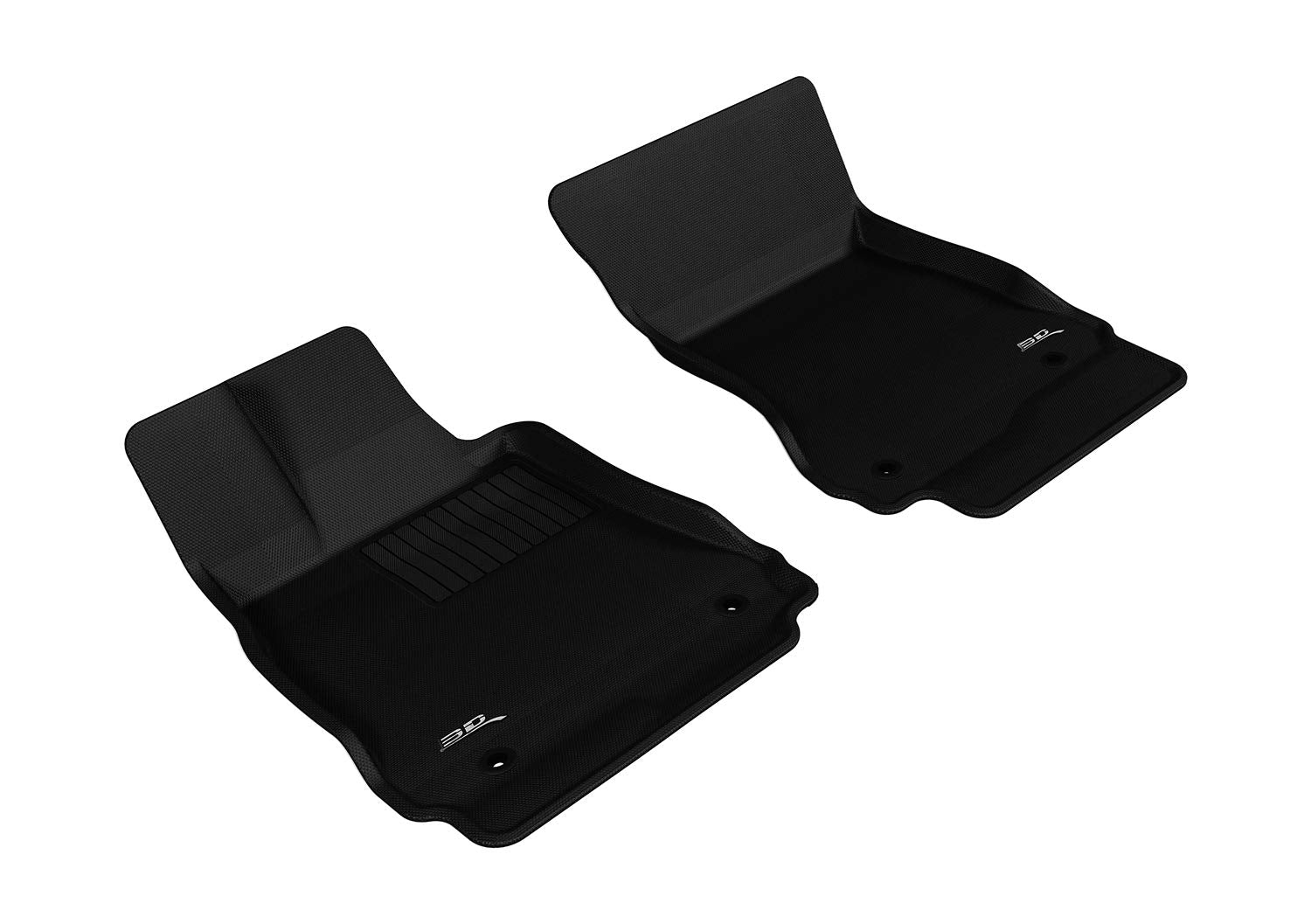 3D MAXpider Custom Fit Front Row All-Weather Floor Mat for Select Mercedes-Benz S-Class Models - Kagu Rubber (Black)