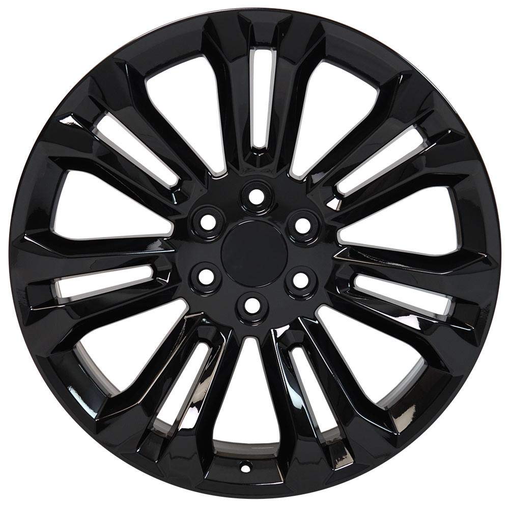 22 Inch OE Wheels Rim Fits Silverado 1500 CV43B Style 6x139.7 22x9 Gloss Black - Hollander 5666 (1)
