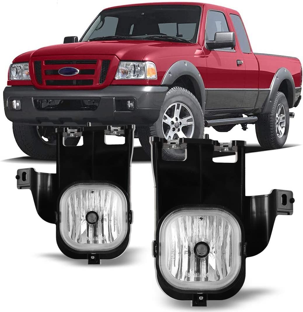 Winjet OEM Series WJ30-0556-09 for 2006-2007 Ford Ranger Clear Lens Factory Style OE Fitment Replacement Fog Light A Pair Set