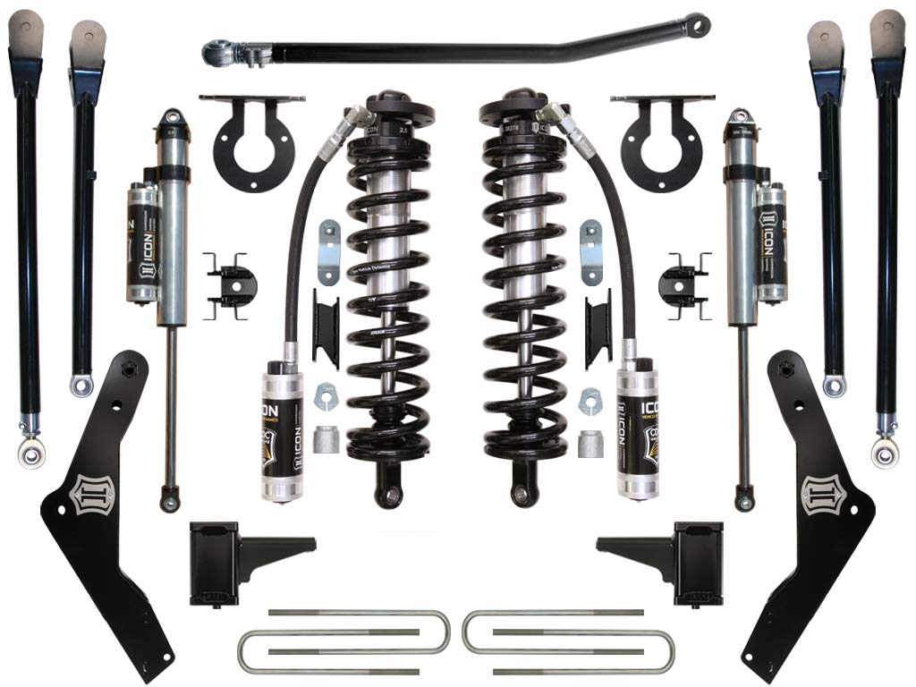4-5.5" Lift ICON, Stage 4 Coilover Conversion System, Compatible with 2011-2016 Ford F250/F350, K63134