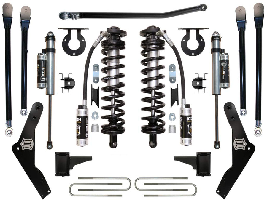 4-5.5" Lift ICON, Stage 4 Coilover Conversion System, Compatible with 2011-2016 Ford F250/F350, K63134