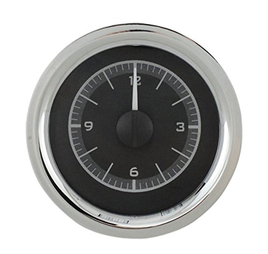 Dakota Digital 55 56 Chevy Analog Clock Gauge for VHX gauges only Black Alloy Red Backlighting VLC-55C-K-R