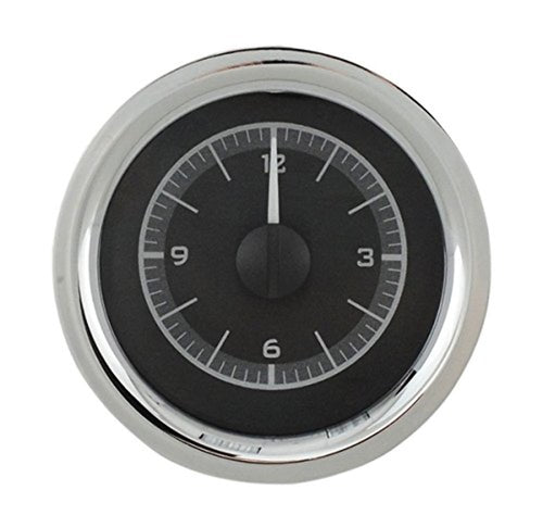 Dakota Digital 55 56 Chevy Analog Clock Gauge for VHX gauges only Black Alloy Red Backlighting VLC-55C-K-R