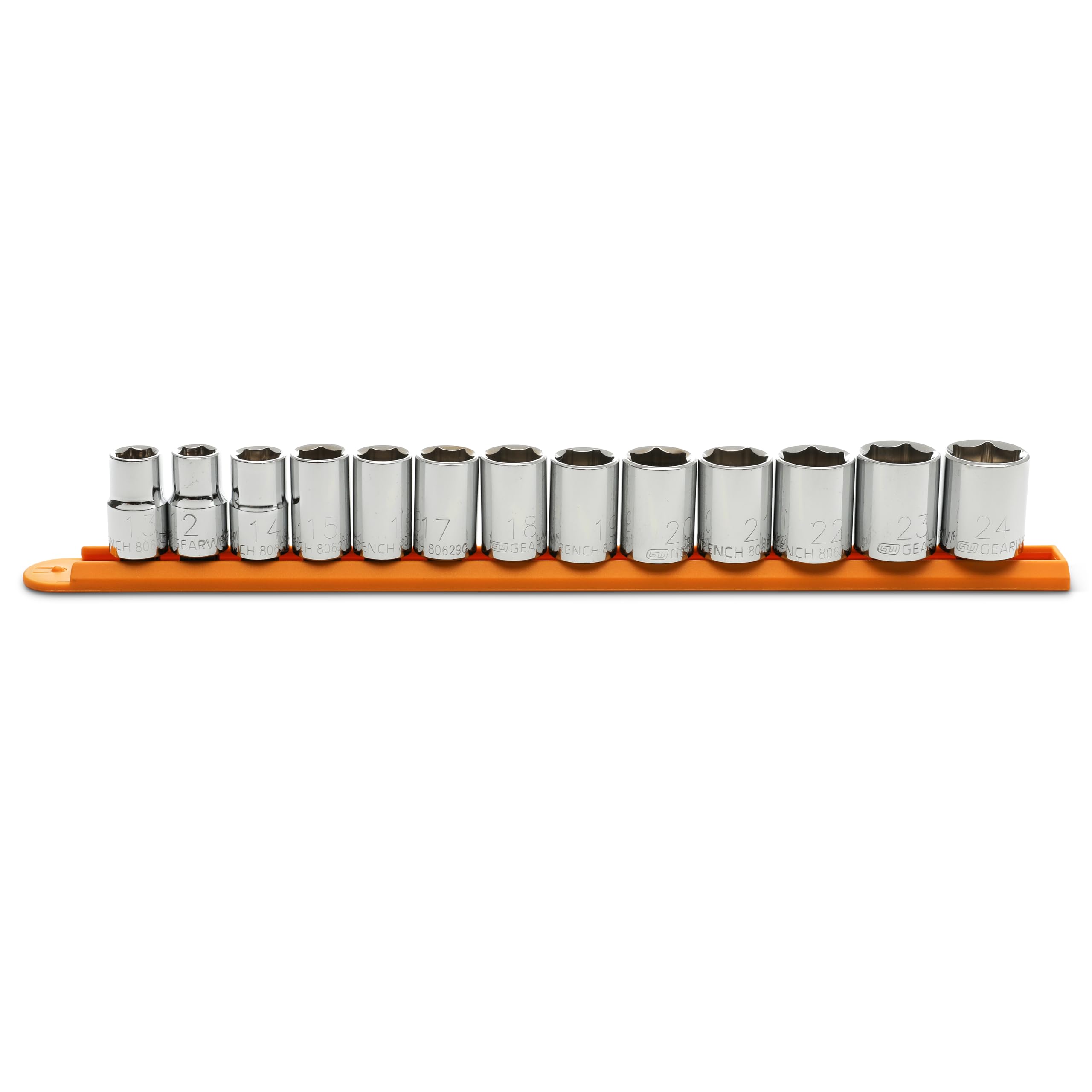 13 Pc. GEARWRENCH 1/2" Drive 6 Pt. Standard Socket Set, Metric - 80702