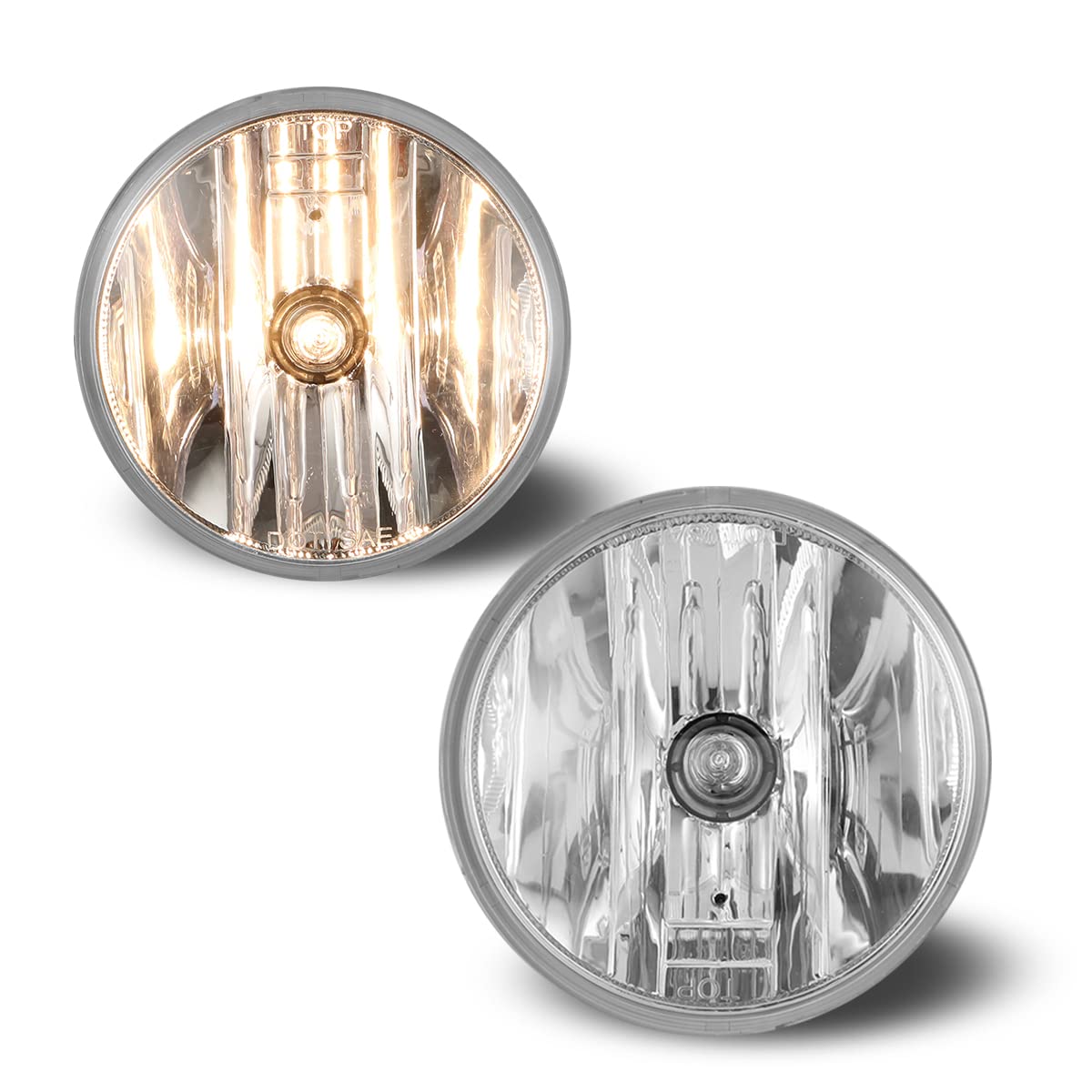 OEM Series Winjet Driving Fog Lights Compatible with 2014 2015 2016 GMC Sierra / 2007-2013 Chevy Avalanche / 2007-2015 Chevy Tahoe Camaro Silverado /2007-2010 Ford for replacement (Clear Lens)