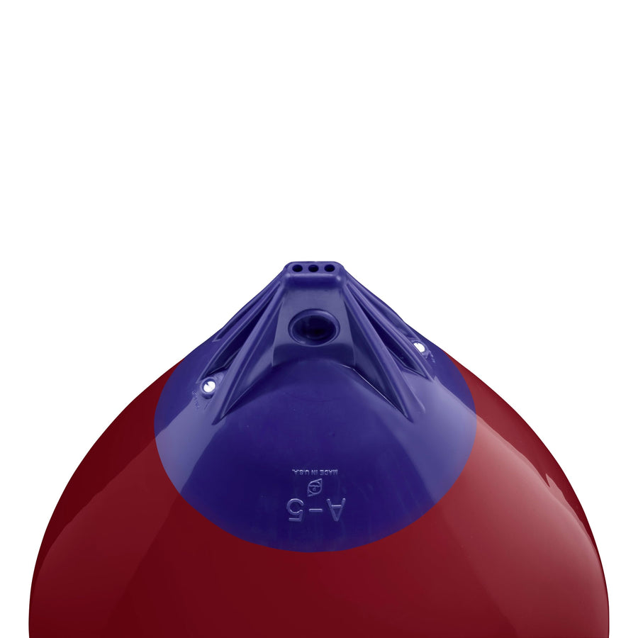 A-5 Polyform Standard Blue Ropehold Buoy - Burgundy