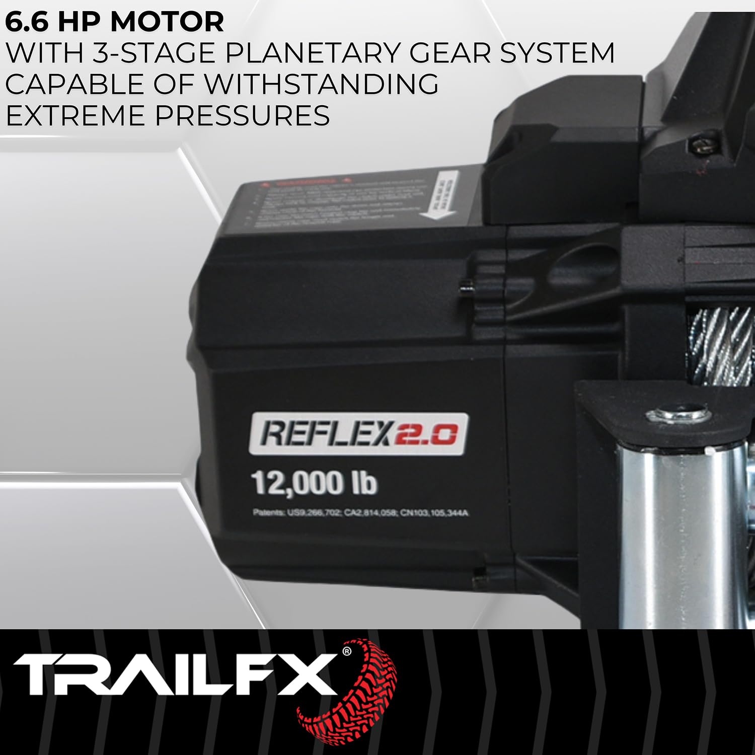 Reflex 2.0 Trailfx WR212B Winch 12k Wire