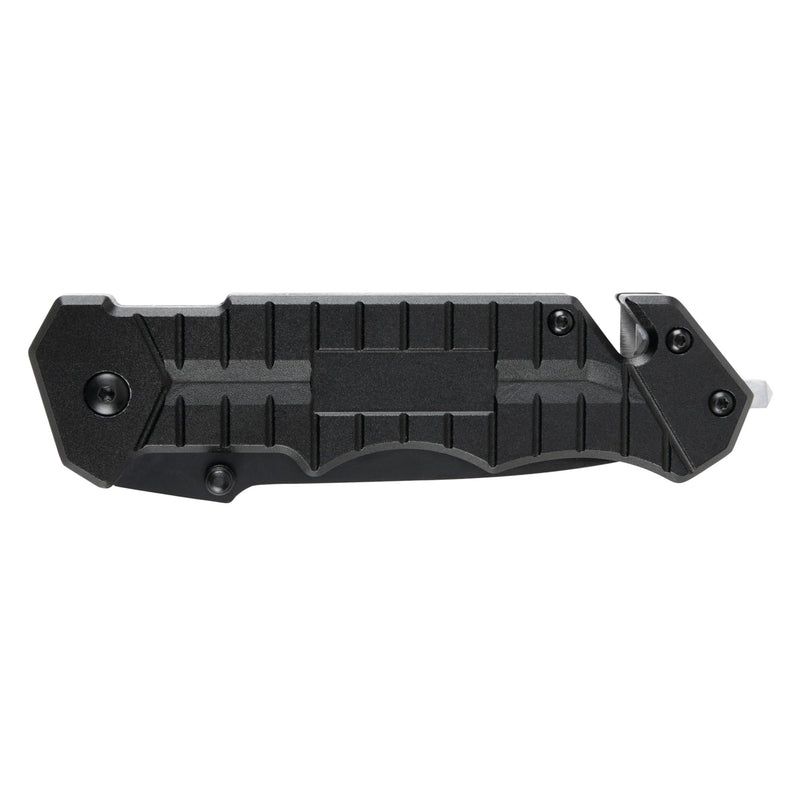 Black Tanto Blade Performance Tool W9356 Pocket Knife with Seat Belt Cutter and Glass Breaker, 7.5-Inch Overall Open Length