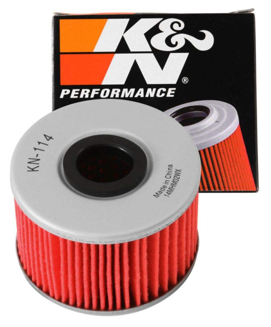 K&N Oil Filter Motorcycle: High Performance, Premium, Designed to be used with Synthetic or Conventional Oils: Fits Select Honda Vehicles, KN-114