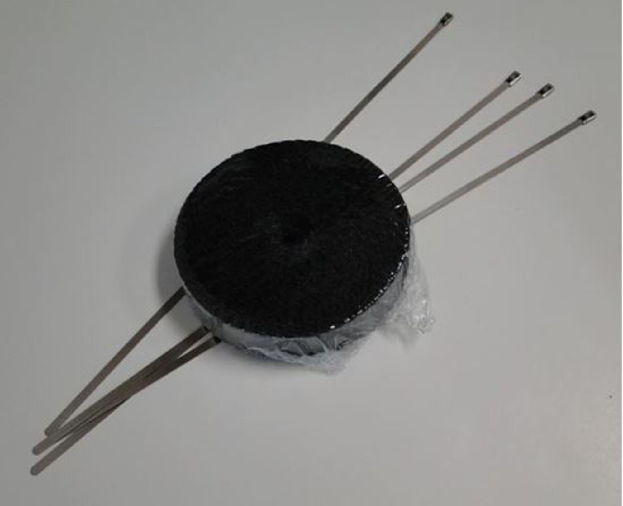 Fiberglass Exhaust Wrap Helix; 1" x 25'44; Black w/SS Tie
