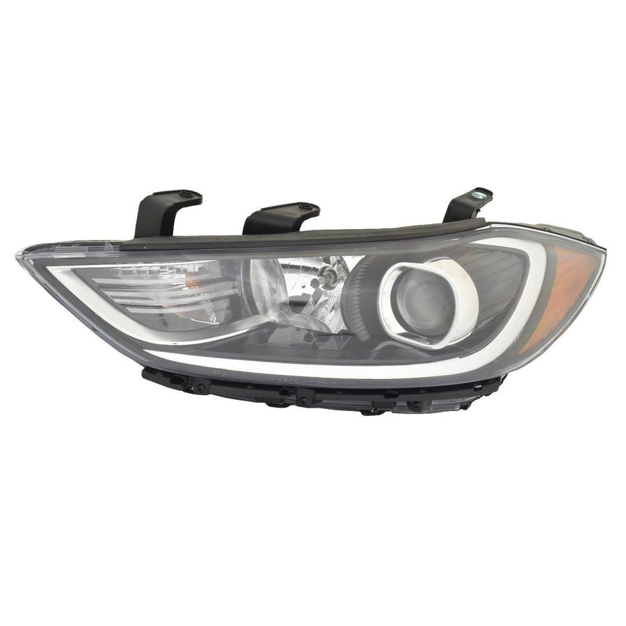 DEPO ACK For Elantra Hyundai Sedan 17-18 Headlight Halogen with Day time Running Light US/KR Built Driver Side REDESIGN | DOT Certified 92101-F2050 | HY2502204
