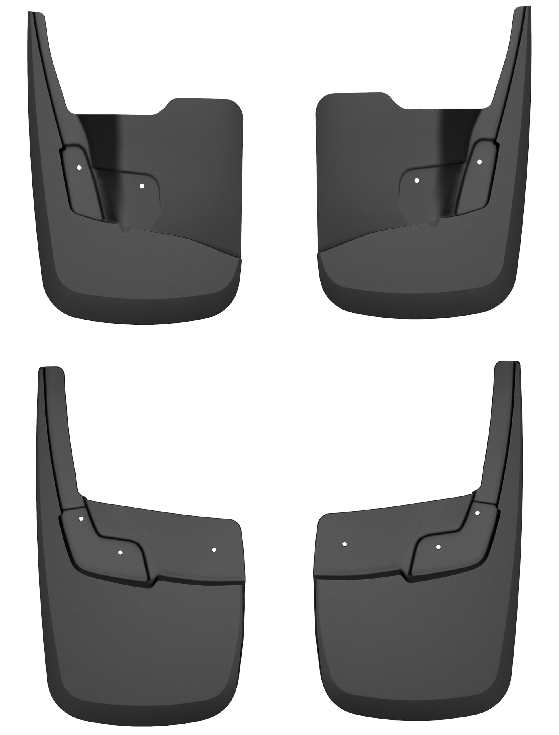 Husky Liners Mud Guards Custom | Fits 2024-2026 Chevrolet Colorado w/Out OEM Fender Flares, Crew Cab | Front & Rear Set, 4-pc Black - 58316