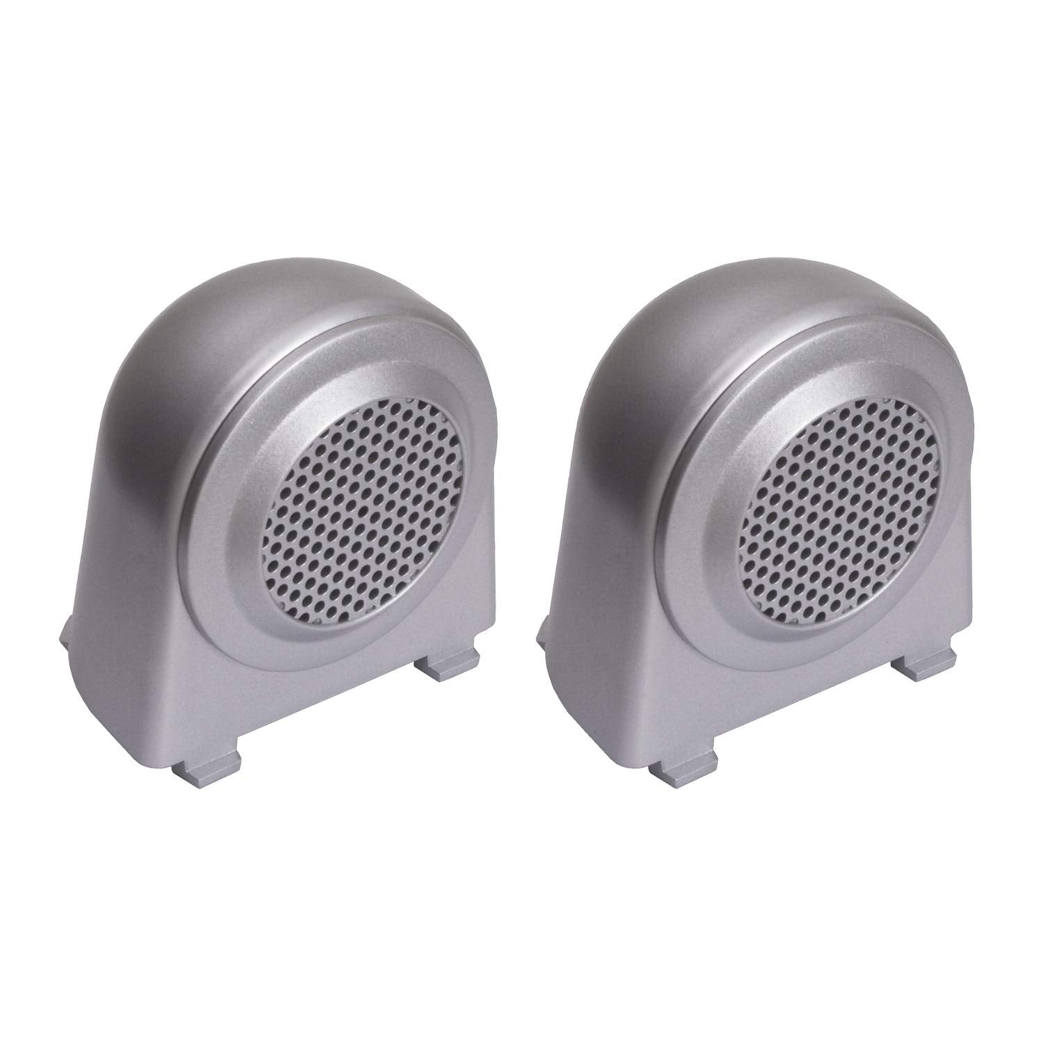 Rugged Ridge Speaker Tweeter Enclosures for Jeep Wrangler JK | Thermoplastic Olefin (TPO), Brushed Silver | 11151.11 | Fits 2007-2010 Jeep Wrangler JK