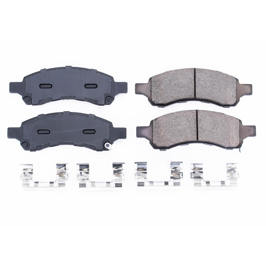 Power Stop Brake Kit Front For Buick Enclave 2008-17 |Chevrolet Traverse 2009-17 |GMC Acadia 2007-16 |Acadia Limited 2017 - Ceramic Brake Pads With Installation Hardware, 17-1169A