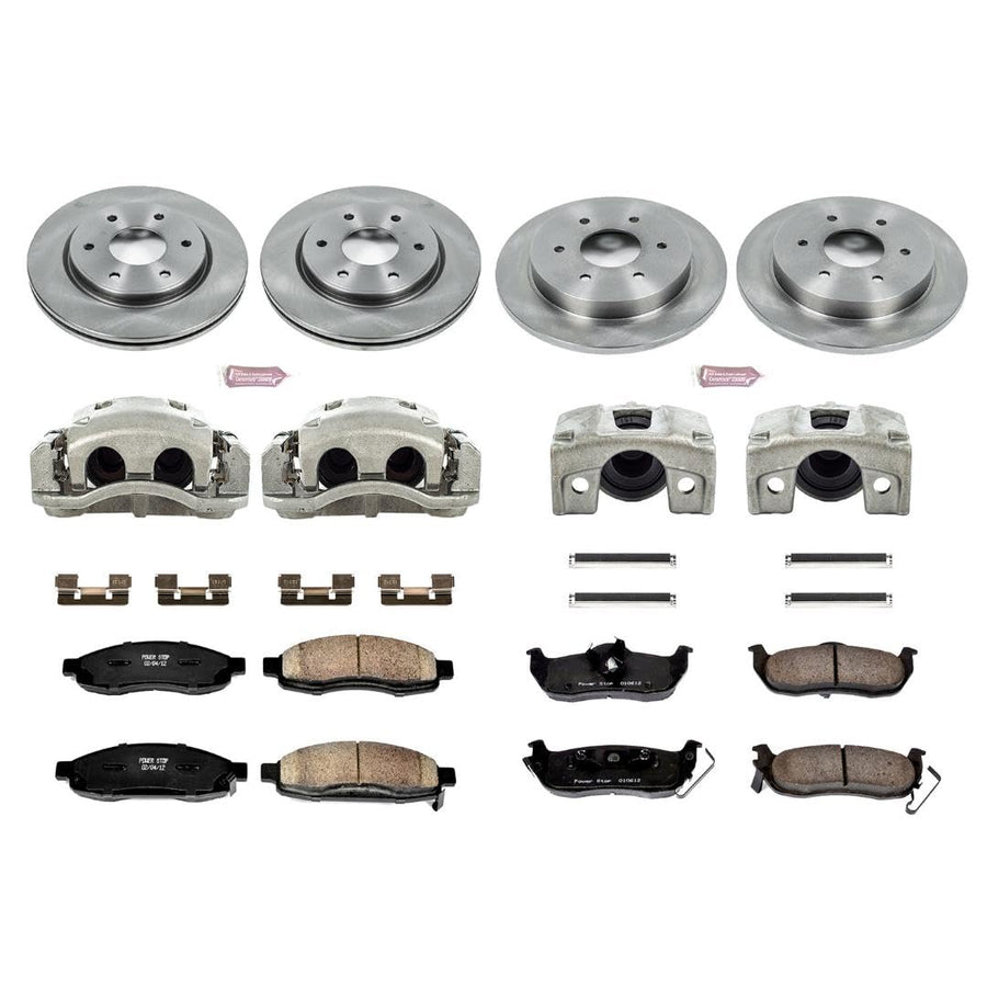 Power Stop KCOE212 1-Click OE Replacement Brake Kit with Calipers For INFINITI QX56 2005-2007, Nissan Armada 2005-2006, Nissan TITAN 2005-2007 [Model Specific]
