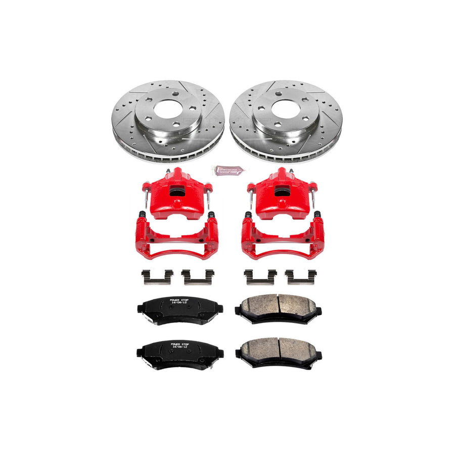 Brake Kit Power Stop (KC2553) with Calipers, Front For Century, LeSabre, Regal, Venture, Olds Intrigue, Olds Silhouette, Bonneville, Grand Prix, Montana, Trans Sport [Model Specific]