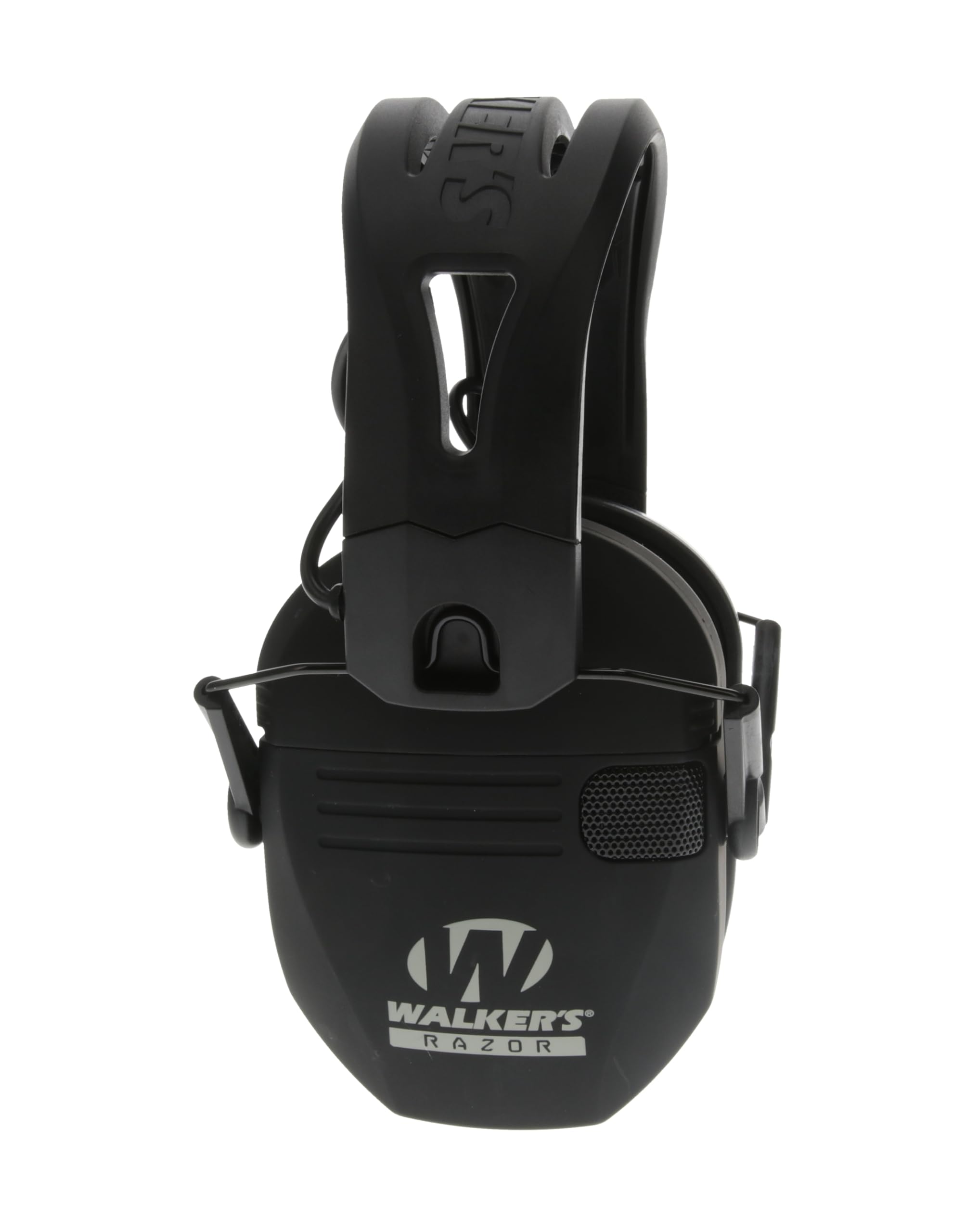 Walker's Tacti-Grip Razor Earmuffs- Black, High Performance Silicone Composite Slip Free Headband- Natural Sound Clarity Full Dynamic Range 23 NRR