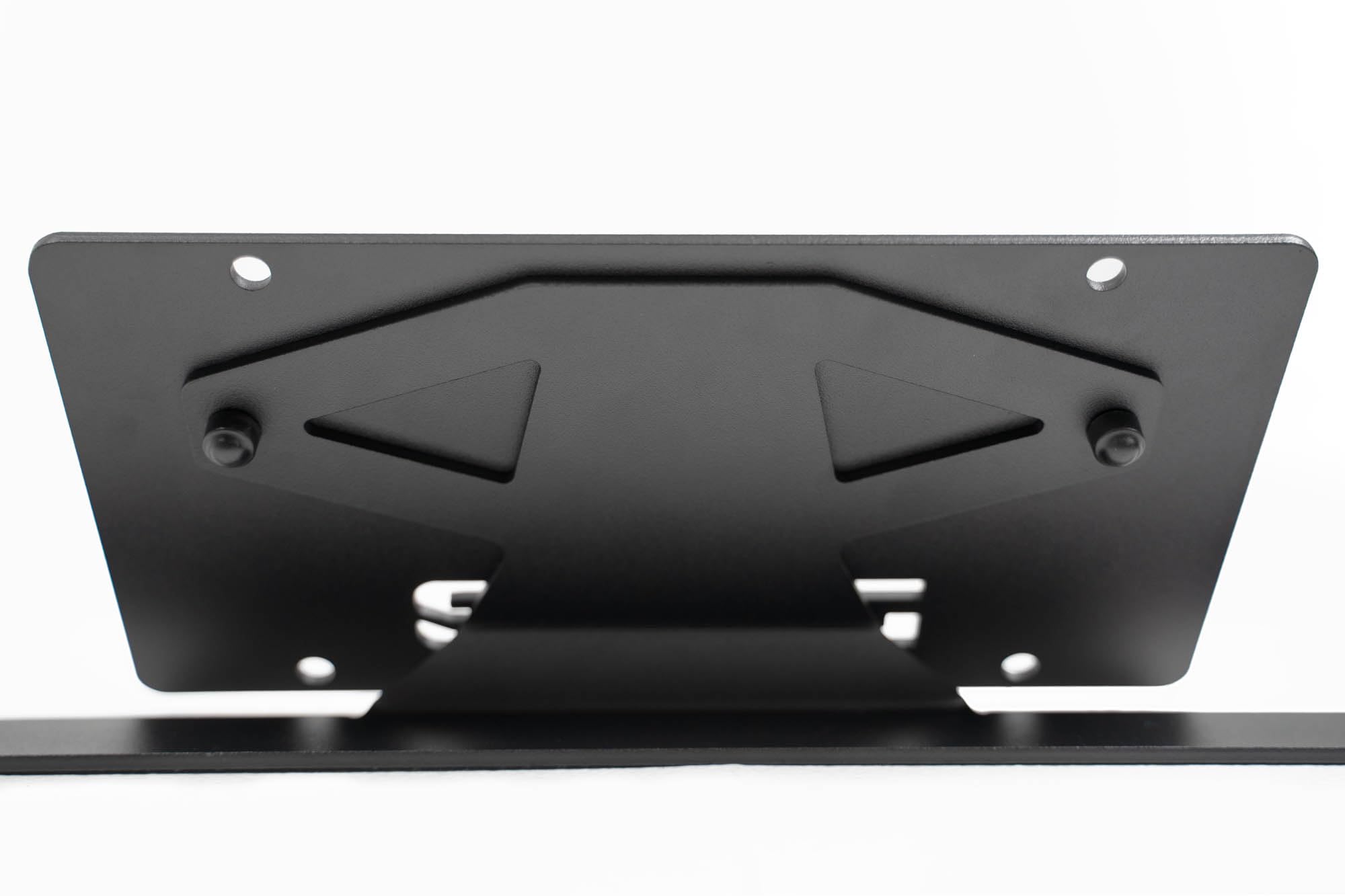 Slanted Front License Plate Mount Capable for The 2021-2024 Ford Bronco | Fits The Factory Capable Steel Front Bumper ONLY | Relocates License Plate Below The Grille | DV8 Offroad