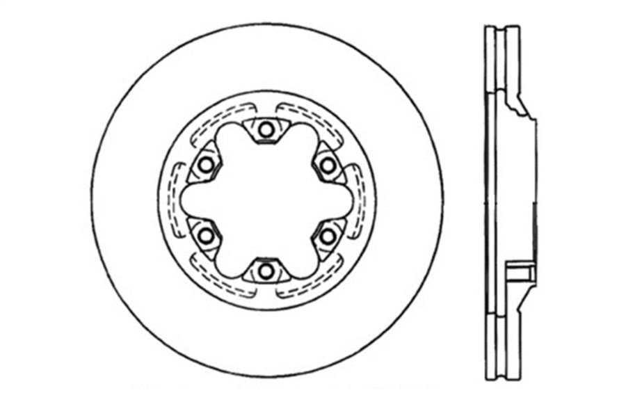 Sport StopTech Cross Drilled Brake Rotor; Front Left 128.66056L