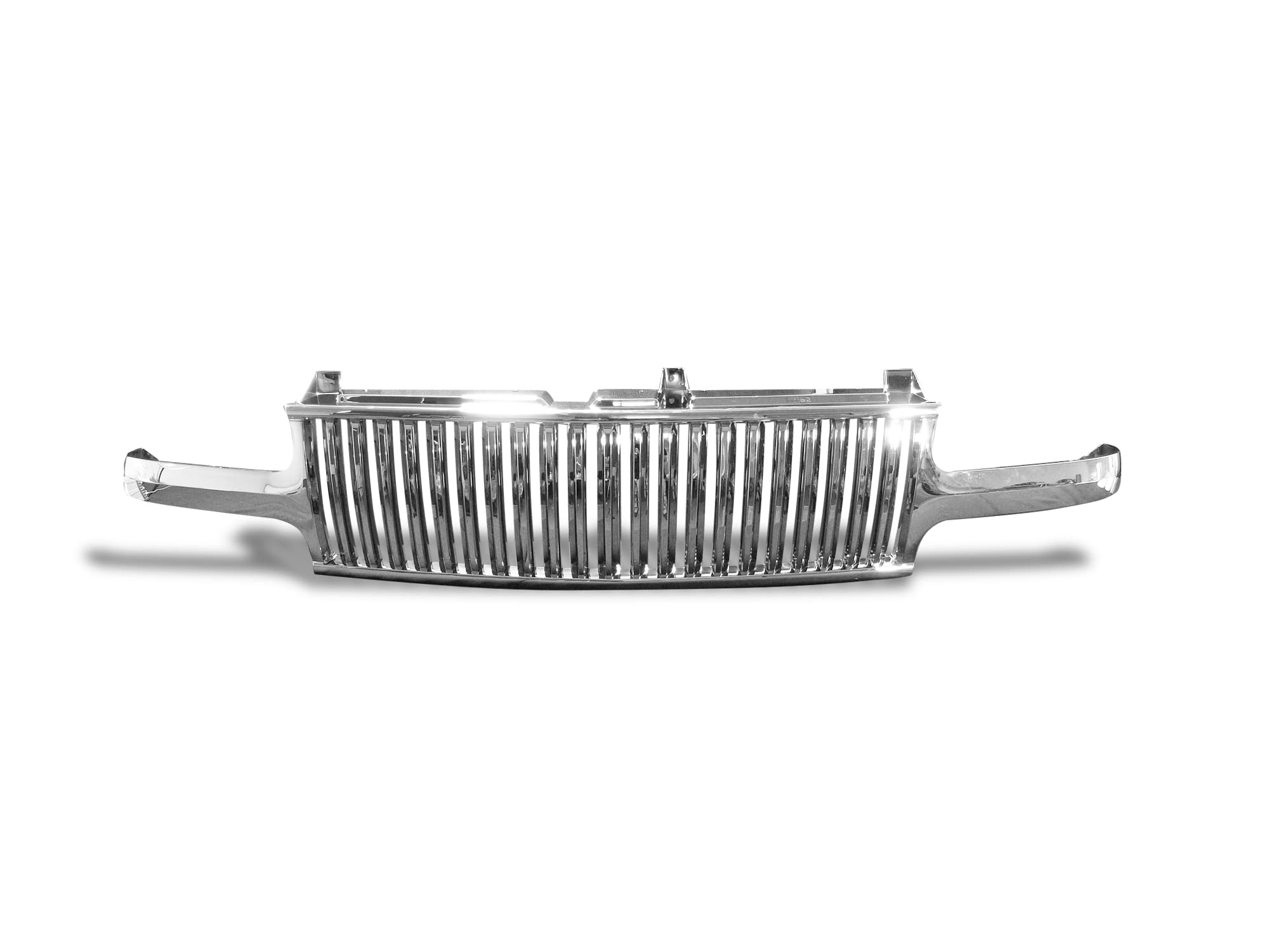 Vertical Front Hood Grille Armordillo USA 7147270 - Chrome Fits 1999-2002 Chevy Silverado 1500